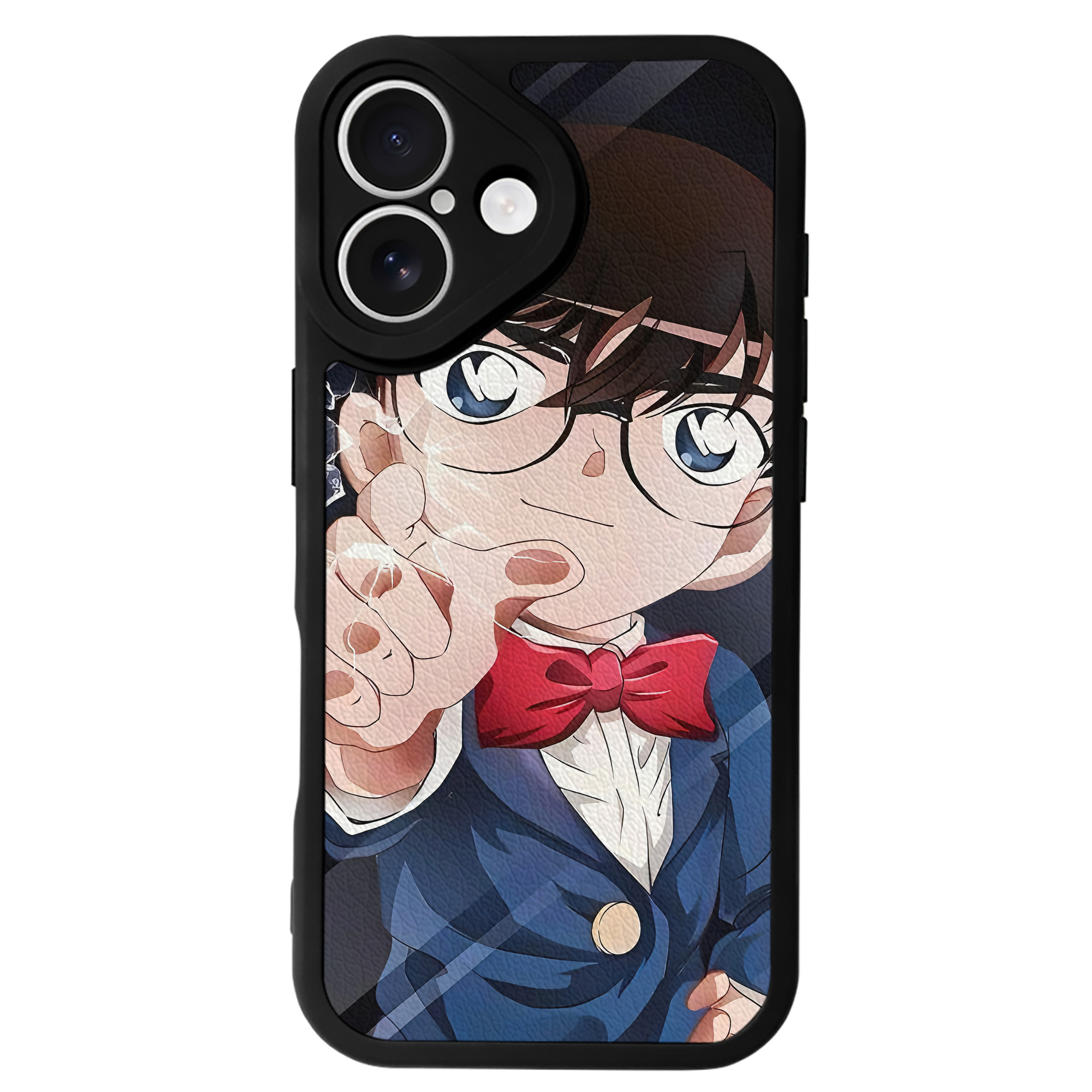 （画像用） 名探偵コナン Detective Conan 【iPhone 16シリーズ対応】シリコンスマホケース（レザー調） 材質：シリコン